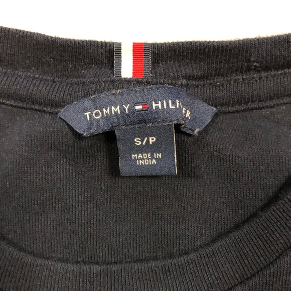 Tommy Hilfiger Women’s Short Sleeve Logo Print Dark Blue T-Shirt size S - Picture 2 of 8